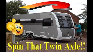 Spin Twin Axle Caravans With Ease  Look  My Amazing Turntable!