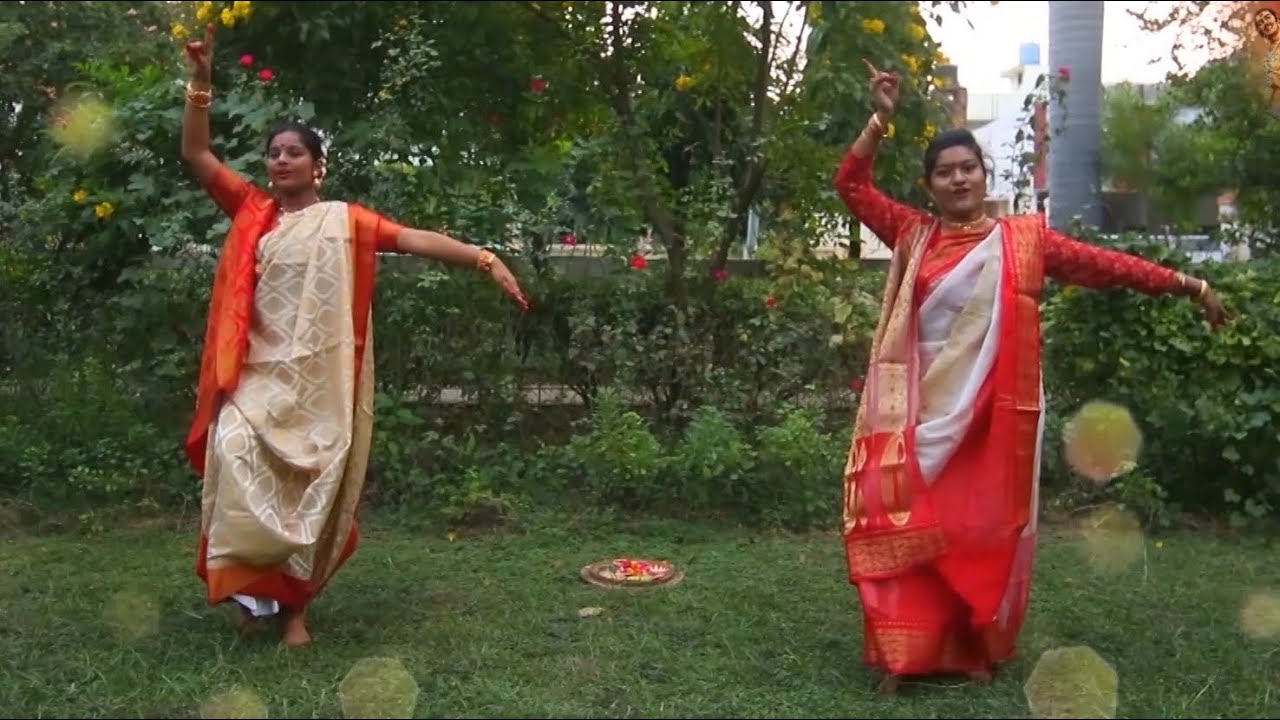 Bajlo Tomar Alor Benu  Mahalaya Special  Easy Dance Steps   Aditi Chatterjee  Purna Chatterji