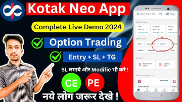 kotak neo stop loss order demo | kotak neo option trading demo | kotak neo stop loss order