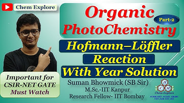Hofmann Loffler Freytag Reaction|Previous Year Solved Problems|Important for CSIR-NET GATE Chemistry