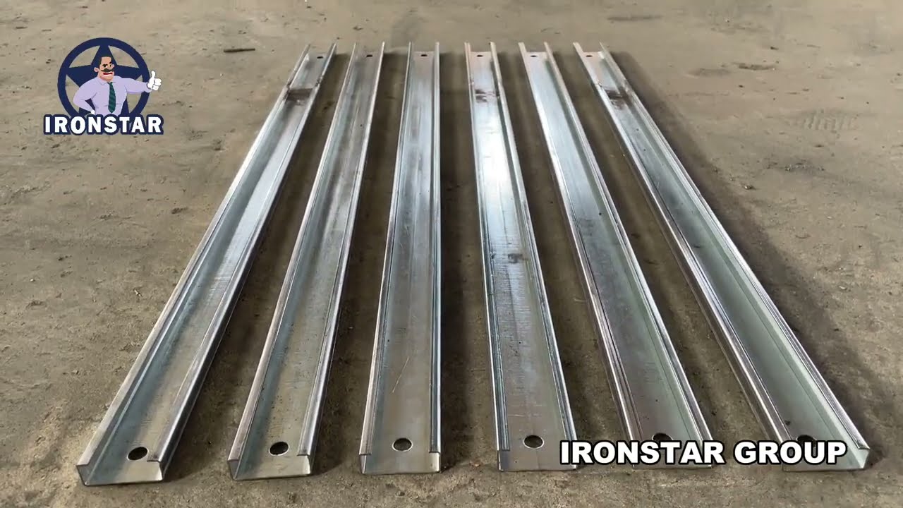 Side punching round hole C channel roll forming machine for Indonesia