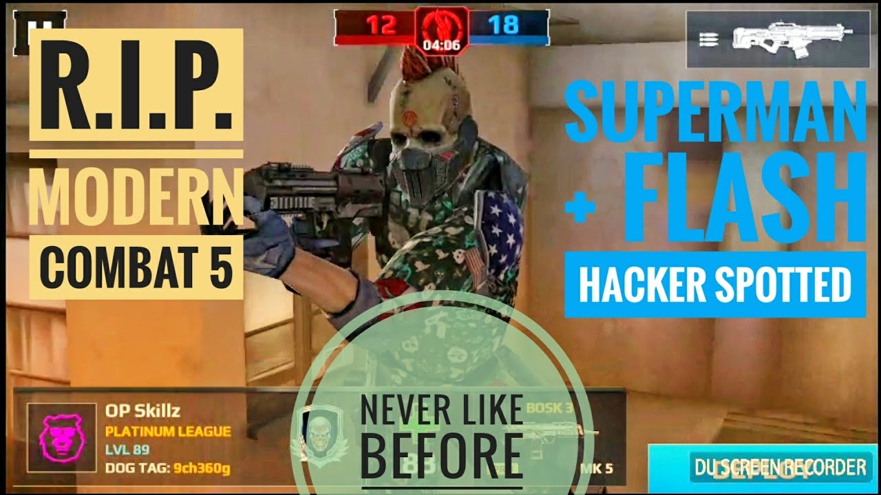 Modern Combat 5 | Ultimate Hacker spotted (SUPERMAN + FLASH)😱 | this game is dead, for real😭😭