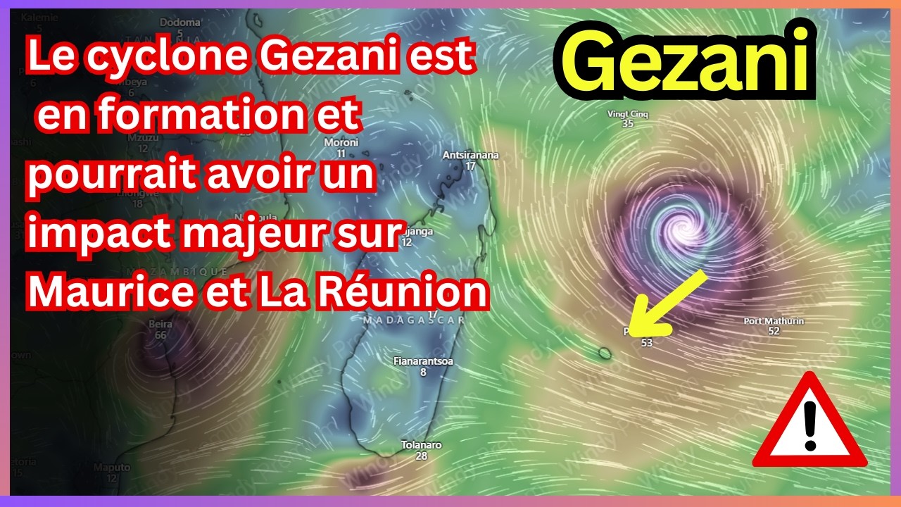 Le cyclone Gezani est en formation et pourrait avoir un impact majeur sur Maurice et La Réunion