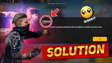 This Team Contains Suspicious Players(s) Under Investigation 😨 ID banned !? | TRICK TO UNBAN
