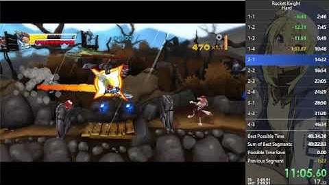 rocket knight hard  speedrun in 42:04 rta 37:11 IGT