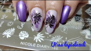 DIY  MANICURA ABSTRACTA EN TONO MORADO