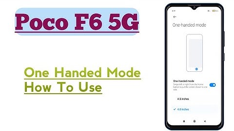 Poco F6 5G || One Handed Mode Setting How To Use