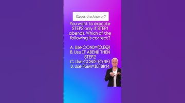 Execute STEP2 Only If STEP1 Abends | JCL Interview Question Answered!