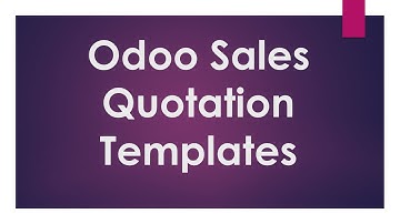 Odoo 13 Arabic Training - Sales Quotation Templates