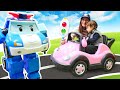 Robocar Poli araba oyunları! Polis oyunu! Trafik ışıkları kuralları eğitimi