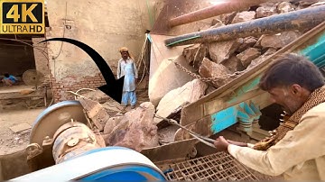 Big Rock Jaw Crusher Machine in Action | Powerful Stone Crushing ASMR Sounds