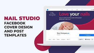Nail Studio Facebook Cover Design and Post Template screenshot 4