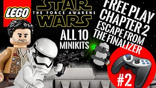 Lego Star Wars The Force Awakens - 100% Guide - All minikits - Level 2 - Escape From The Finalizer