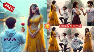 Happy Propose Day Ai Photo Editing T Shirt Name Images | Bing image creator tutorial FREE | Bing Ai