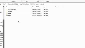 Using EasyPHP to run a web server on a portable storage device