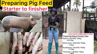 How to Mix Pig Feed| Kg of each ingredient for Starter, Grower, Finisher and Lactating Pig Feed.