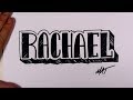 Graffiti Writing Rachael Name Design #40 in 50 Names Promotion | MAT