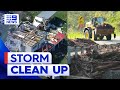 Clean-up efforts begin after relentless south-east Queensland storms | 9 News Australia