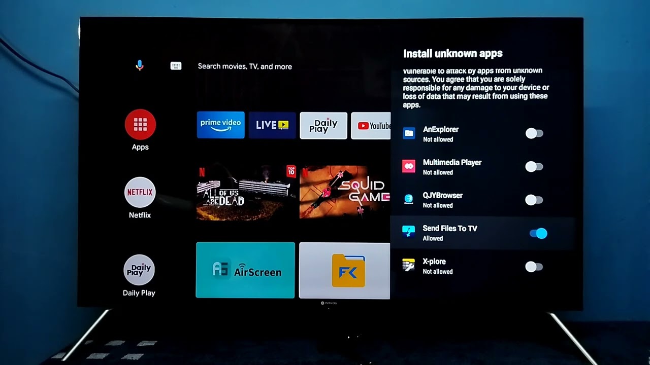 PANASONIC Android TV : Install Apps From Unknown Sources