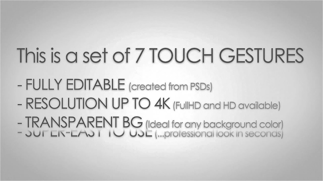 Professional Touch Gestures YouTube