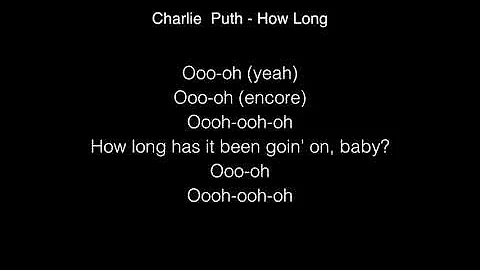 Charlie  Puth - How Long Lyrics in the Live Lounge