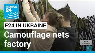 Volunteers make camouflage nets for Ukrainian army in Lviv museum • FRANCE 24 English