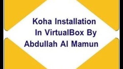 koha installation on Debian (virtualbox)
