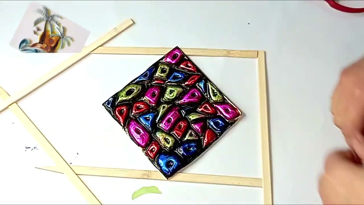 metal embossing on wall hanging / EASY METAL EMBOSSING EMBOSSING FOR BEGINNERS /DIY wall hanging