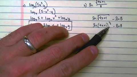 Expanding Logarithmic Expressions