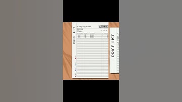 Excel price list template, Google sheets price list template, instant download