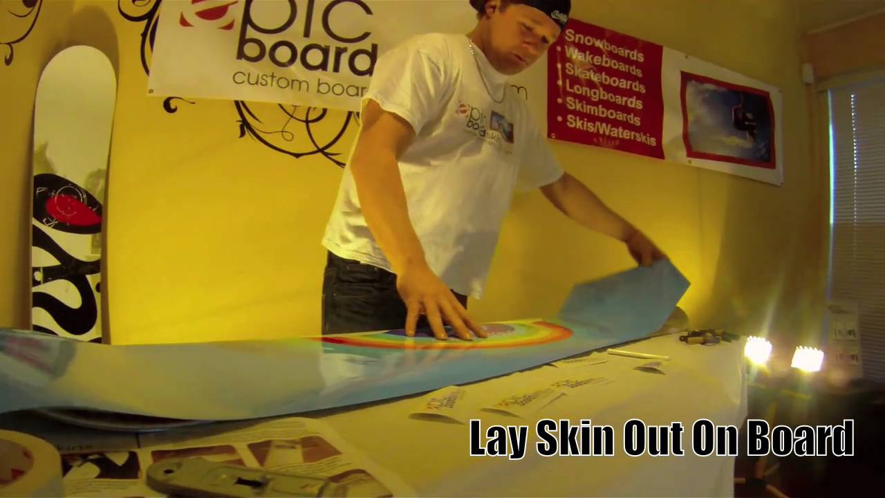Epic Board Skins Custom Snowboard Graphics Installation Video Youtube