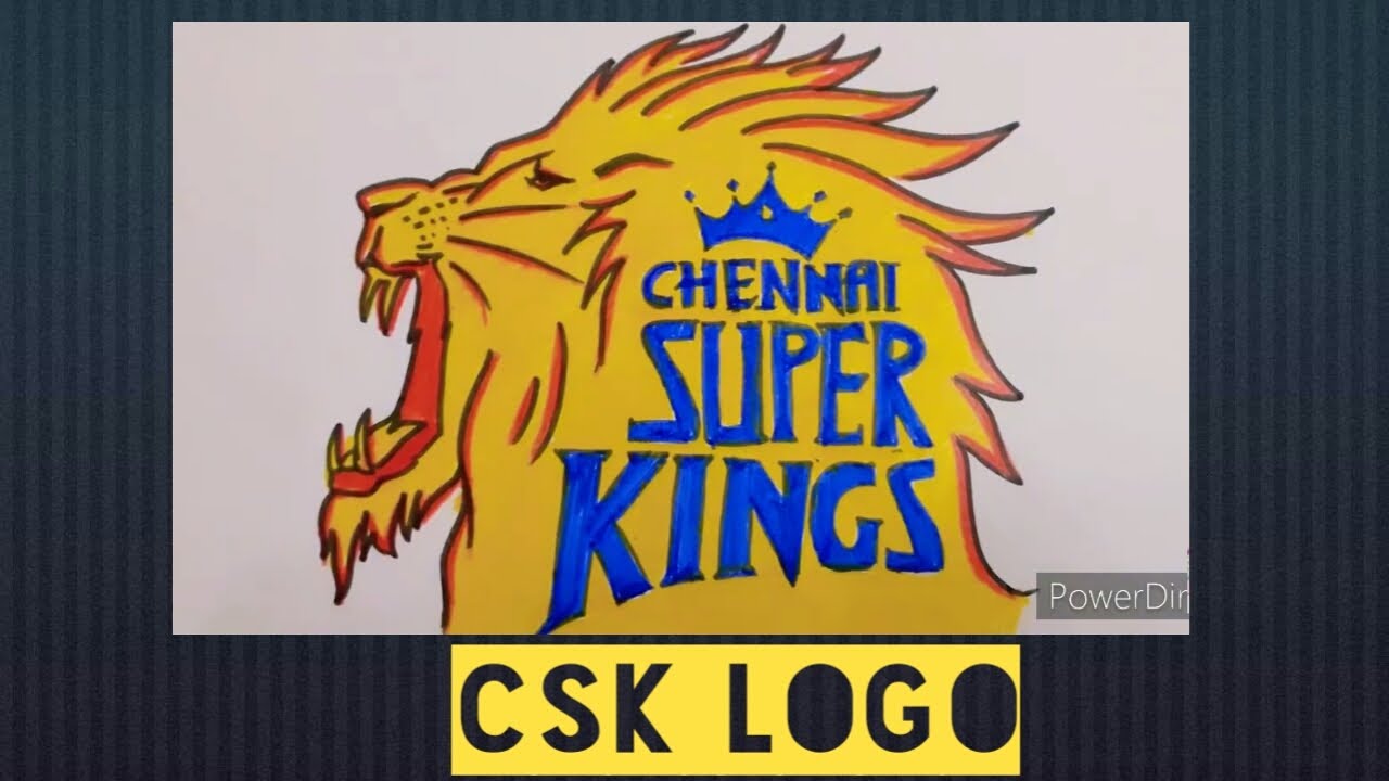 How to DRAW the Chennai Super Kings LOGOCSK LOGOChennai super Kings ku periya visil poduCSK fans