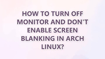 How to turn off monitor and don