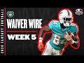 2020 Fantasy Football Rankings - Week 5 Top Waiver Wire Players To Target - Fantasy Football Advice