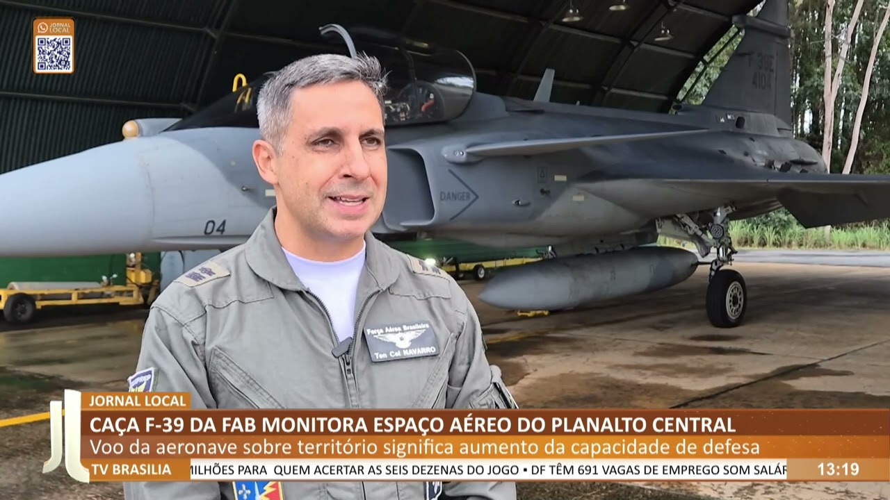 JL - Caça F-39 da FAB monitora espaço aéreo do Planalto Central