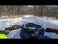 2000 Yamaha SXR Up North Wisconsin Snowmobile Trail Riding