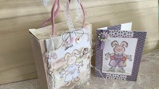 Remake cardboard box:   Project; Paint & Collage box and cards to share💕💕💕 #satmornmakes
