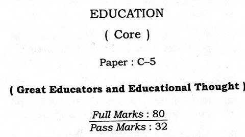 Education C-5 Major || Question paper of BA 3rd Semester || Dibrugarh University