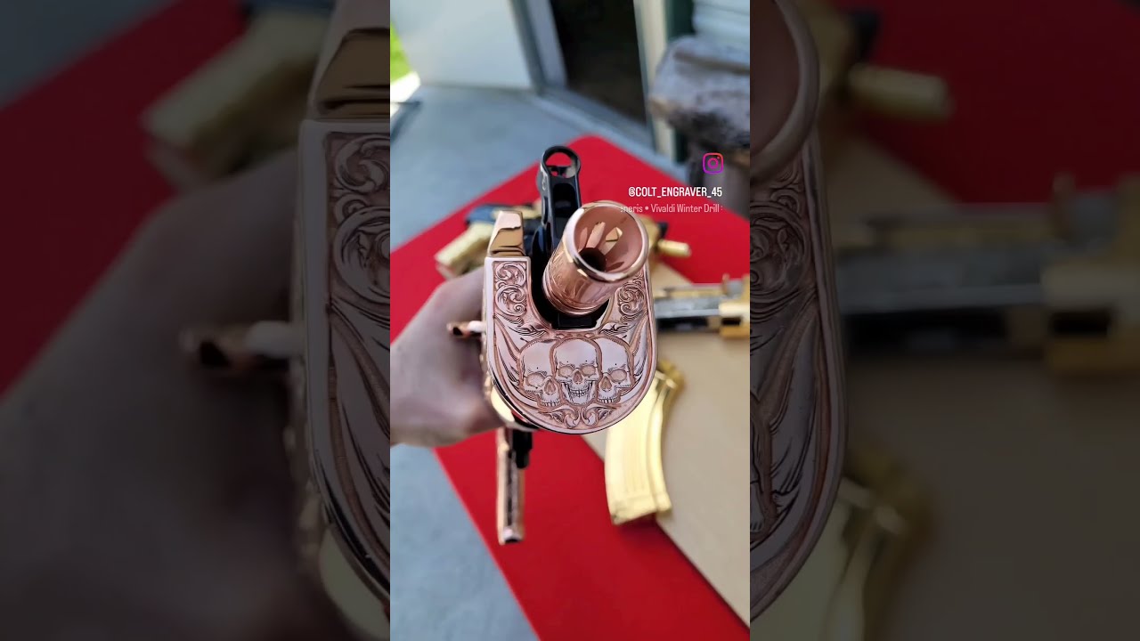 GOLD DRACOS CARTEL STYLE Instagram Colt Engraver 45