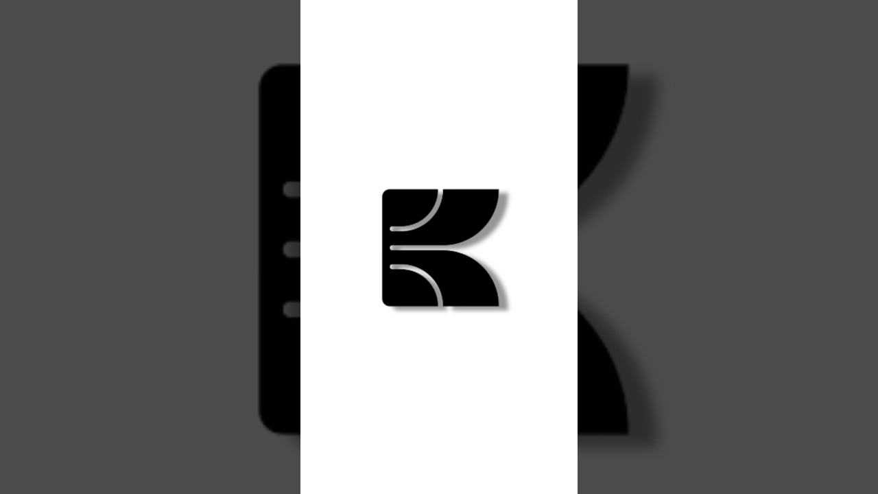 1 Minute Logo Design 😱 K letter 