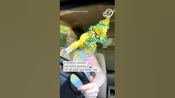 Woman Crashes Car While Singing 