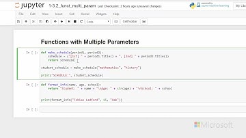 Multi-Parameter Functions - Introduction to Python: Absolute Beginner Module 2 Video 5
