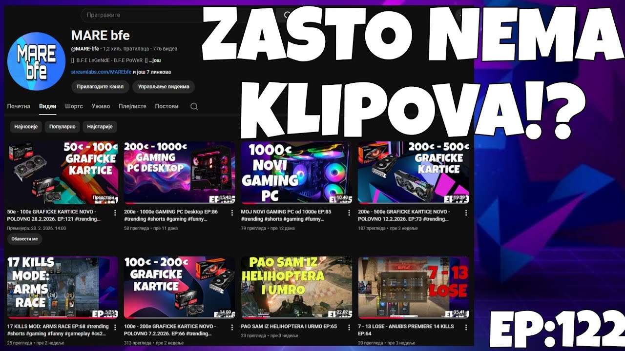 ZASTO NEMA KLIPOVA YT ME BLOKIRA EP:122