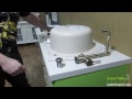 Как пробить отверстие под смеситель в гранитной кухонной мойке Teka (www.santehimport.com)