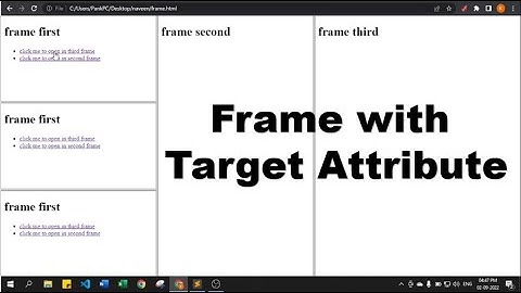 Frame in HTML | Frame with Target Attribute | HTML frame Tag For Beginners in Hindi