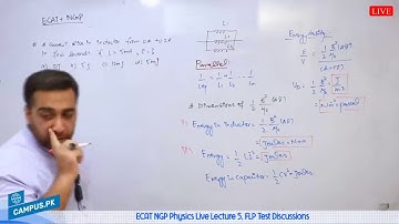 ECAT NGP Physics Live Lecture 5 FLP Test Discussions - ECAT NGP Physics