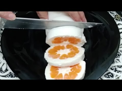 İNANILMAZ LEZZETLİ VE KOLAY ✅ EVDE MANDALİNA VARSA BU TATLIYI MUTLAKA YAP 😋 RULO MUHALLEBİ TARİFİ