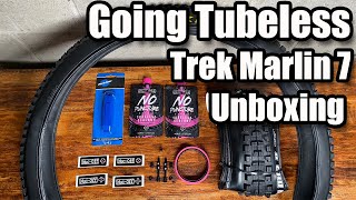 Going Tubeless Part 2:  Unboxing//Trek Marlin 7 Bontrager Connection// Muc-Off Ultimate Tubeless Kit by Dad Tech TV 2,120 views 2 years ago 8 minutes, 55 seconds