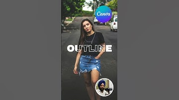 How to Create an Outline Text Effect in Canva #jaseir #trending #CanvaTips