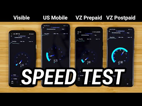 Verizon Vs Visible Vs US Mobile Vs Verizon Prepaid Data Speed Test!